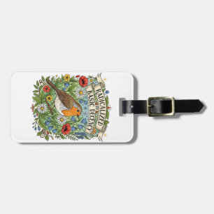Radicalized by Basic Decency Aesthetic Art Bird Luggage Tag