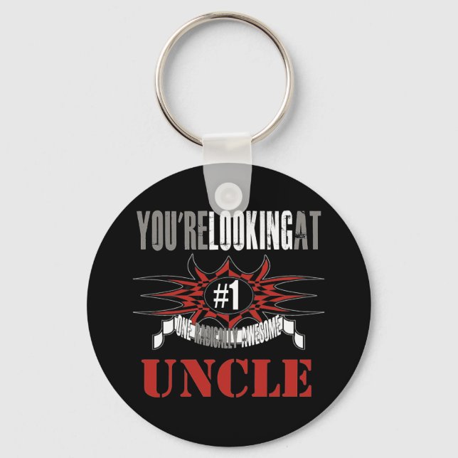 Radically Awesome Uncle Key Ring (Front)