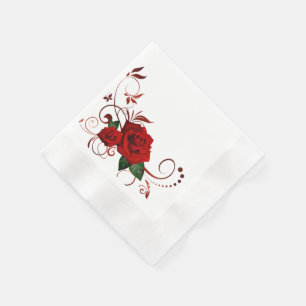 Radient Red Roses Napkin