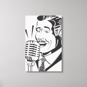Radio Announcer Canvas Print