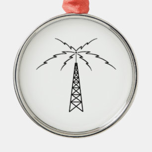 Radio Antenna Metal Tree Decoration