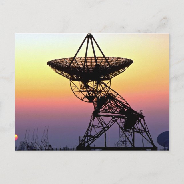 Radio astronomy dish aerial postcard (Front)