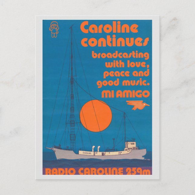 Radio Caroline  259 - Mi Amigo ship Postcard (Front)