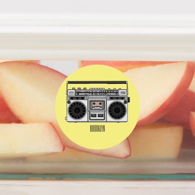 Radio cartoon illustration  (Affixed)