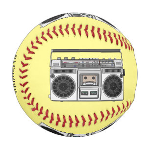 Radio cartoon illustration baseball