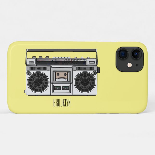 Radio cartoon illustration  Case-Mate iPhone case (Back (Horizontal))