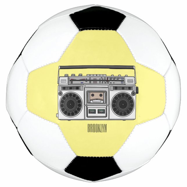 Radio cartoon illustration  football (Front)