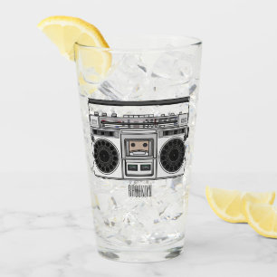 Radio cartoon illustration  glass