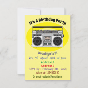 Radio cartoon illustration invitation