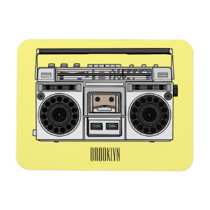 Radio cartoon illustration  magnet
