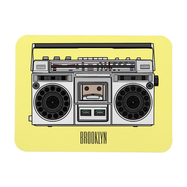 Radio cartoon illustration  magnet (Horizontal)