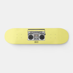 Radio cartoon illustration  skateboard