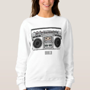 Radio cartoon illustration sweatshirt