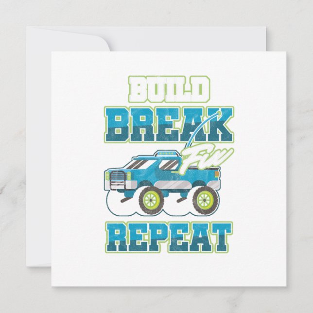 Radio Controlled Cars Mechanic RC Drivers Build Br Invitation (Front)