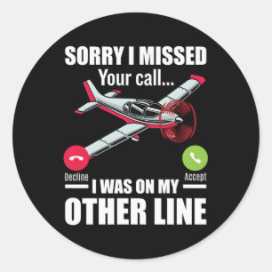 Radio Controlled Planes Rc Airplane Pilot Seaplane Classic Round Sticker