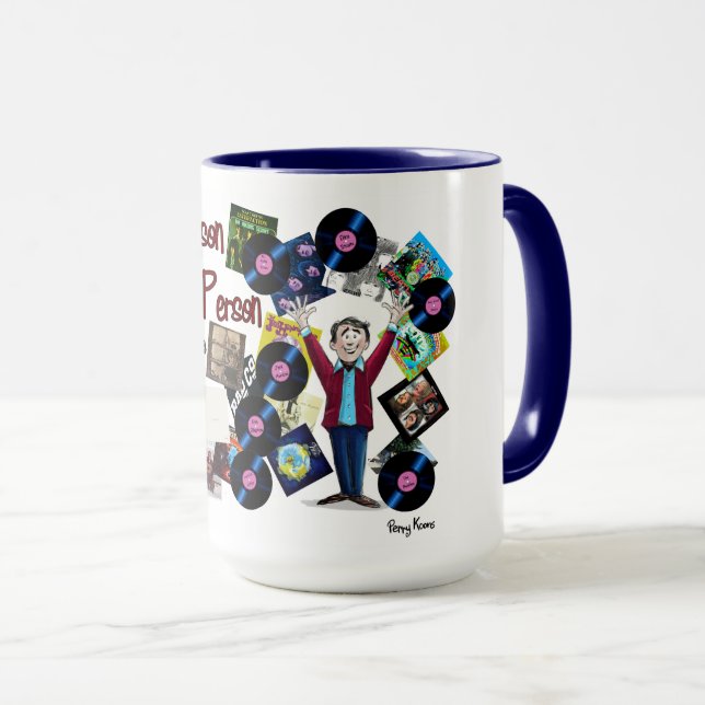 Radio disc-jockey Ken “The Merson Person” mug. Mug (Front Right)