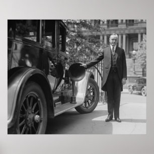 Radio Equipped Antique Car, 1920s Poster