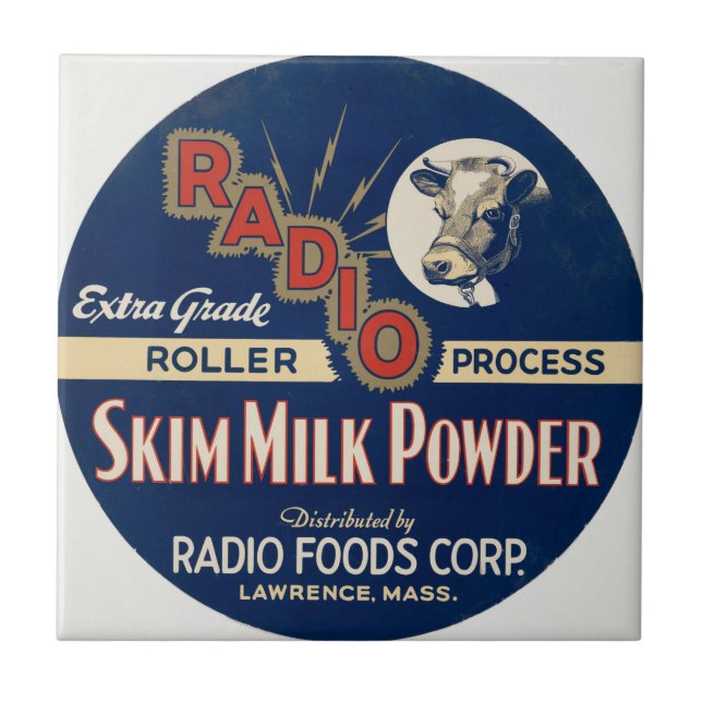 Radio Extra Grade Roller Process Skim Milk Powder. Tile (Front)