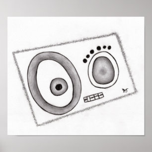 Radio Face 12.69" 11" Poster