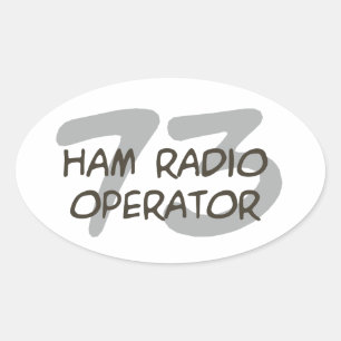 Radio Ham Oval Sticker