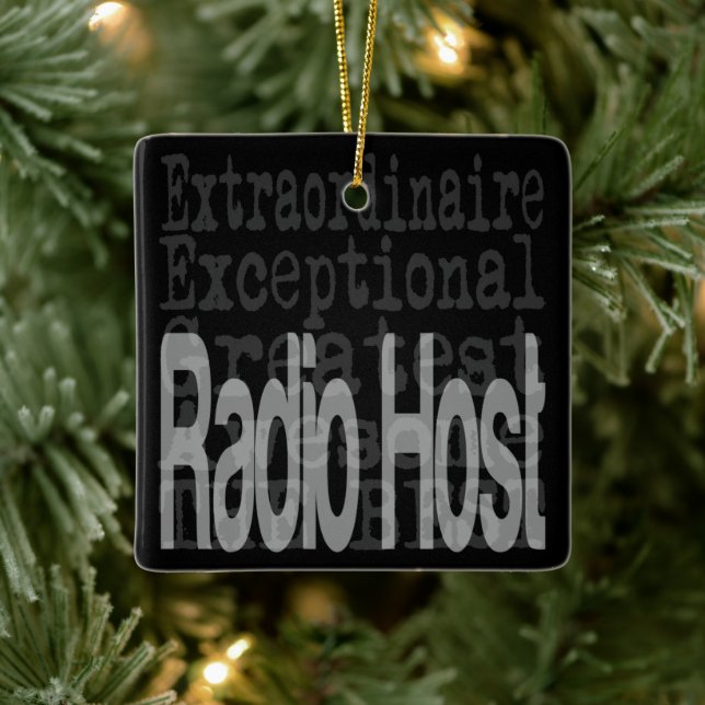 Radio Host Extraordinaire Ceramic Ornament (Tree)