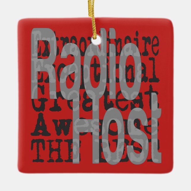 Radio Host Extraordinaire Ceramic Ornament (Front)