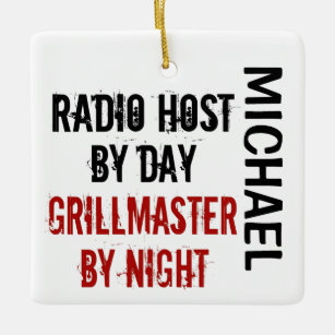 Radio Host Grillmaster CUSTOM Ceramic Ornament