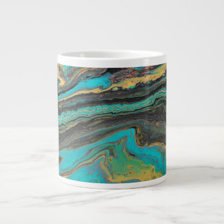 Radio King 2 Gold Blue Abstract Drink Mug