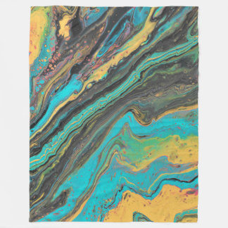 Radio King 3 Turquoise Geode Abstract Blanket