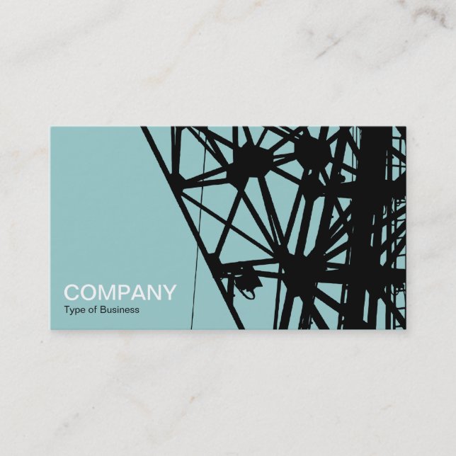 Radio Mast - Light Blue Green Business Card (Front)