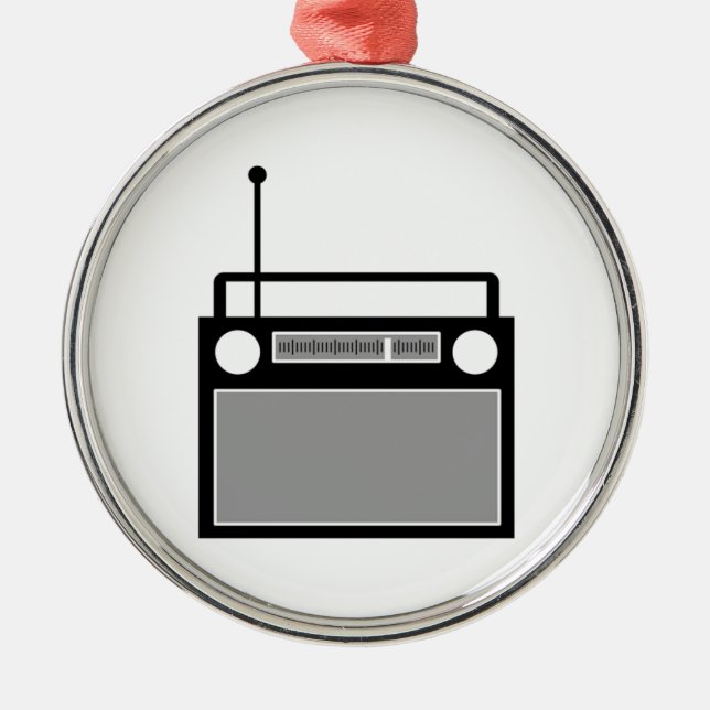 Radio Metal Tree Decoration (Front)