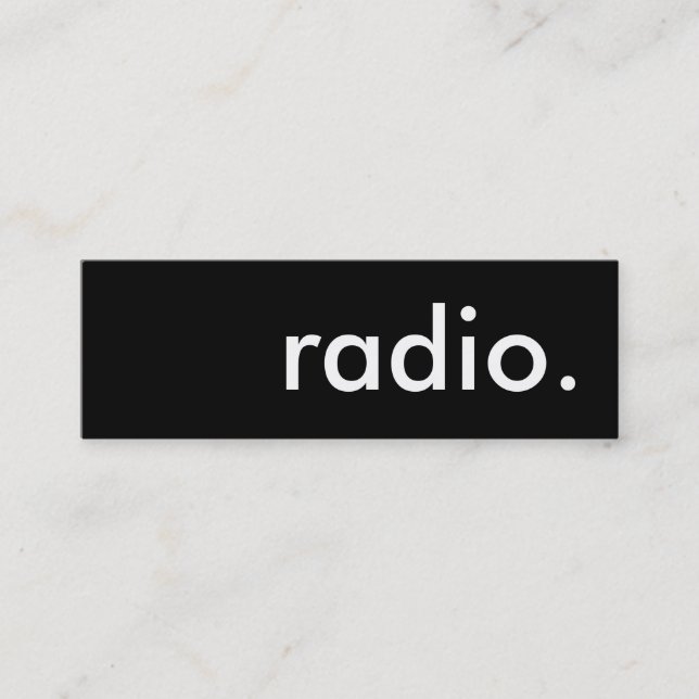 radio. mini business card (Front)