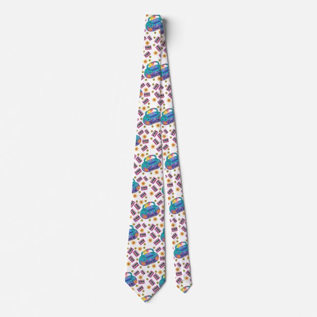 radio music pattern tie (Front)