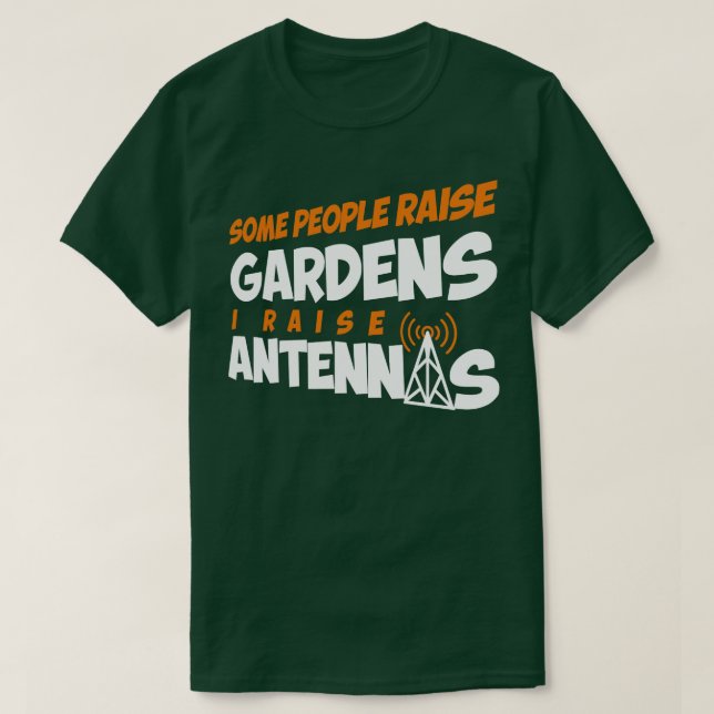 Radio Operator Adjusting Antenna Ham Radio gift (1 T-Shirt (Design Front)