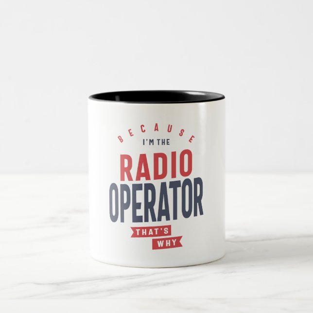 Radio Operator  Two-Tone Coffee Mug (Center)