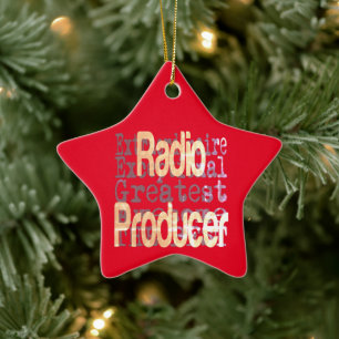 Radio Producer Extraordinaire Ceramic Tree Decoration