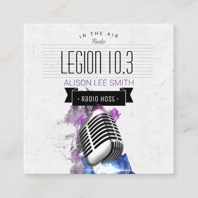 Radio / Radio Host / Podcast / Singer Square Business Card (Front)