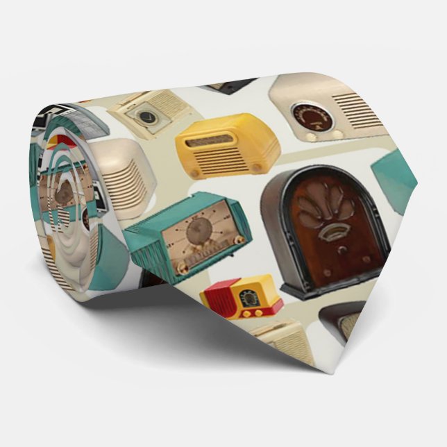 radio retro vintage tie (Rolled)