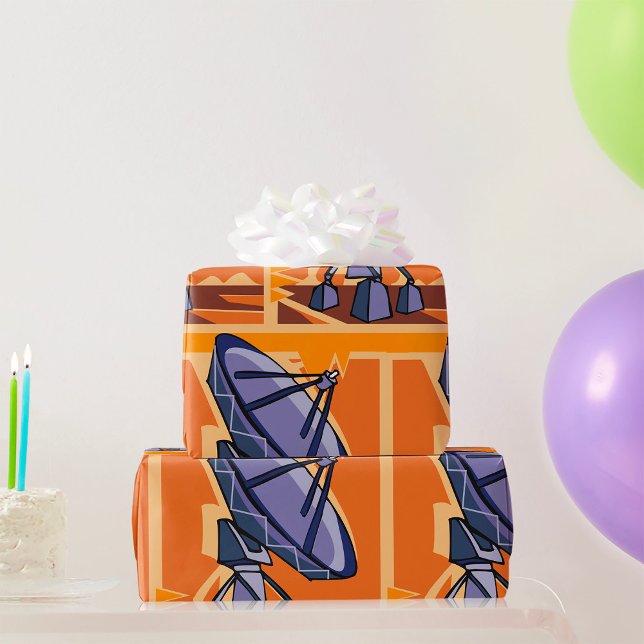 Radio Telescope Outer Space Science Wrapping Paper (Creator Uploaded)