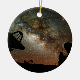 Radio Telescopes and Milky Way Ceramic Tree Decoration
