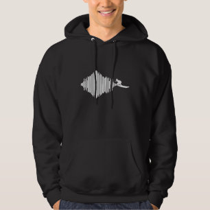 Radio Wave Surfer Surfing Surfboard Surf Island Be Hoodie