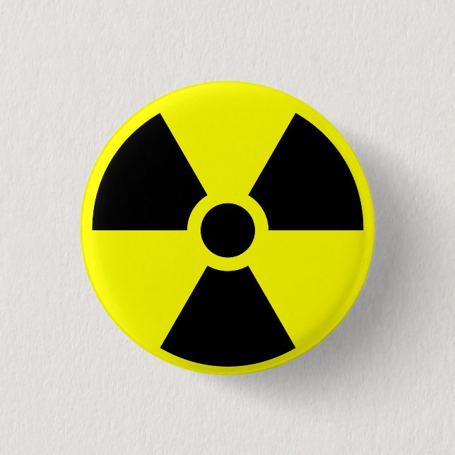 Radioactive 3 Cm Round Badge (Front)