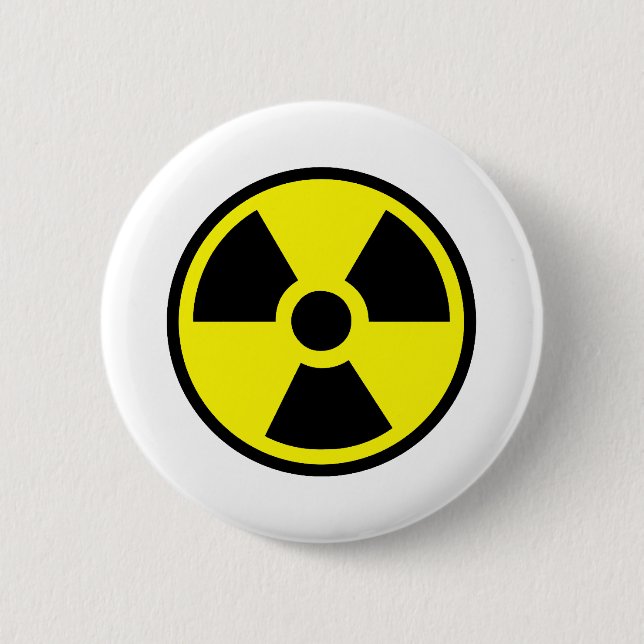 Radioactive 6 Cm Round Badge (Front)