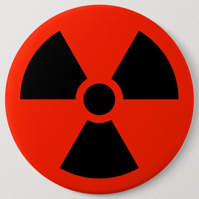 Radioactive 6 Cm Round Badge (Front)