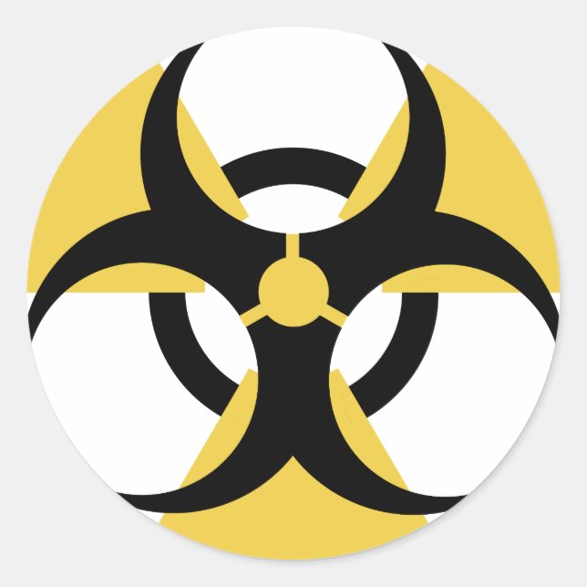 Radioactive Biohazard Classic Round Sticker (Front)