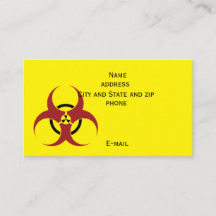 Radioactive Biohazard in red and black Business Card