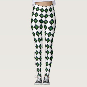 Radioactive Chequered Spider Leggings