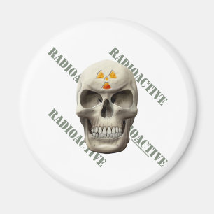 Radioactive Evil Skull Magnet