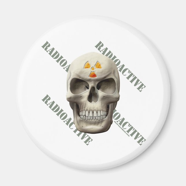 Radioactive Evil Skull Magnet (Front)