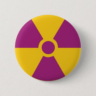 Radioactive Hazard 6 Cm Round Badge